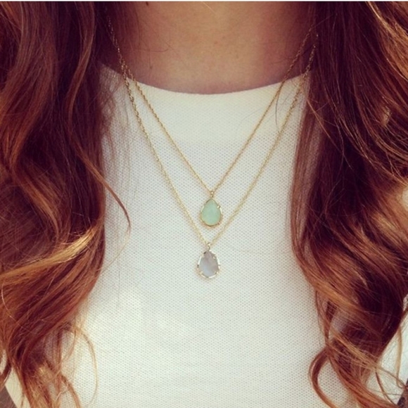 Kendra Scott Kiri Necklace Slate Gold 14K Plated - Picture 7 of 8